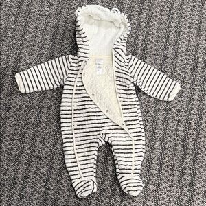 Nordstrom Ear Appliqué Quilted Faux Fur Lined Hooded Bunting